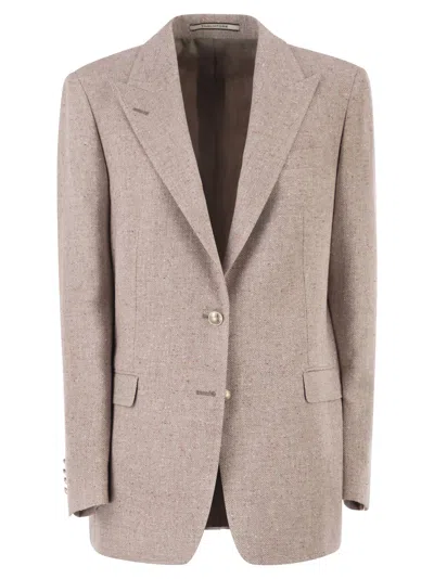 TAGLIATORE TAGLIATORE TWO-BUTTON SILK JACKET
