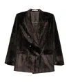 Tagliatore Corduroy Double-breasted Suit In Brown