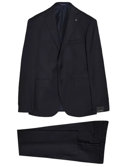 Tagliatore Twopiece Suit In Virgin Wool In Blue