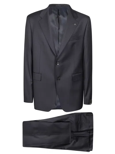 Tagliatore Two-piece Suit Set With Notched Lapels And Two-button Closure In White