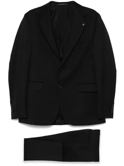 Tagliatore Two-piece Wool Dress In Black