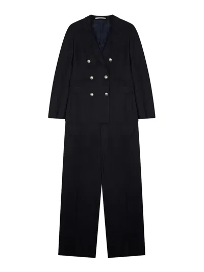 Tagliatore Two-piece Wool Suit In Blue