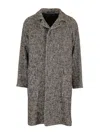 Tagliatore Unlined Tweed Coat Coats Grey In Gray