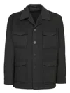 Tagliatore Milton Black Cashmere Overshirt In Black