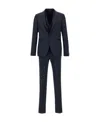 Tagliatore V-collar Long-sleeved Suit Jacket  Vest  Trousers Suit In Black