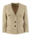 Tagliatore Dharma - Papyrus-effect Jacket In Nude