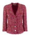 Tagliatore Dharma Tweed Jacket In Red