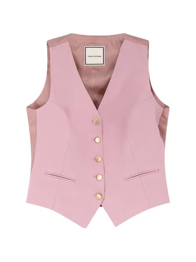 Tagliatore Gail V-neck Buttoned Blazer In Pink