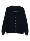 Tagliatore V-neck Cardigan In Black
