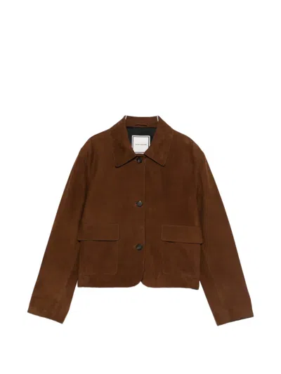 Tagliatore Valerie Lambskin Jacket In Brown