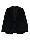 Tagliatore Long-sleeved Casual Jacket In Blue