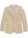 Tagliatore Velvet Blazer In Neutrals