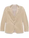 Tagliatore Velvet Blazer In Neutrals