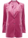 Tagliatore Velvet Blazer In Pink