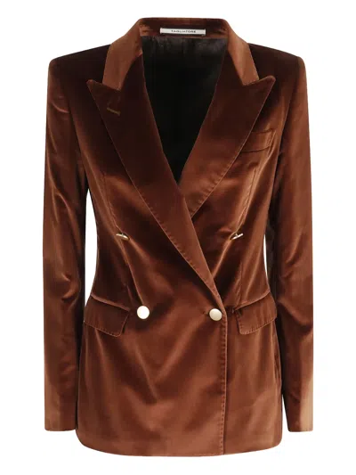 TAGLIATORE VELVET DOUBLE-BREASTED BLAZER