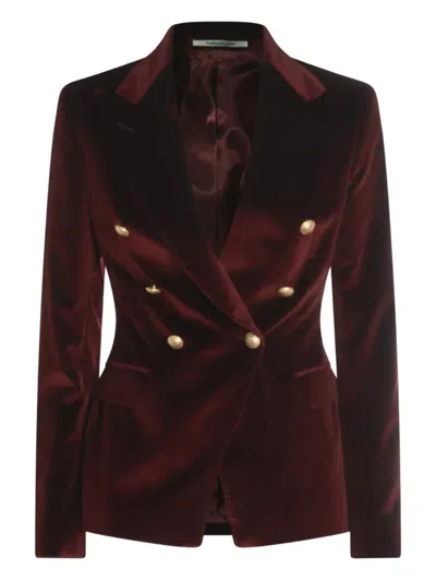 TAGLIATORE VELVET DOUBLE-BREASTED BLAZER