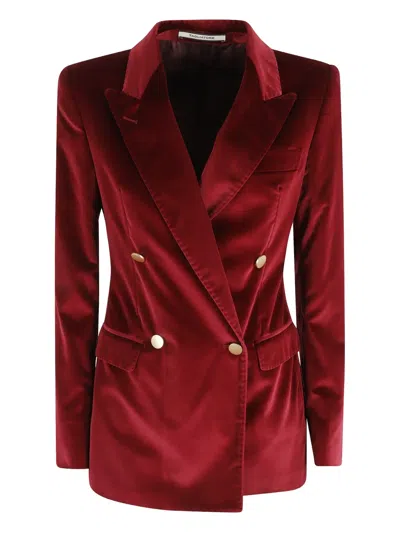 TAGLIATORE VELVET DOUBLE-BREASTED JACKET