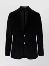 Tagliatore Velvet Jacket Buttoned Cuffs In Black