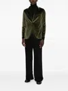 Tagliatore Velvet Jacket In Green