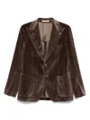 Tagliatore Long-sleeved Suit Jacket In Brown
