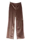 Tagliatore Velvet Trousers In Brown