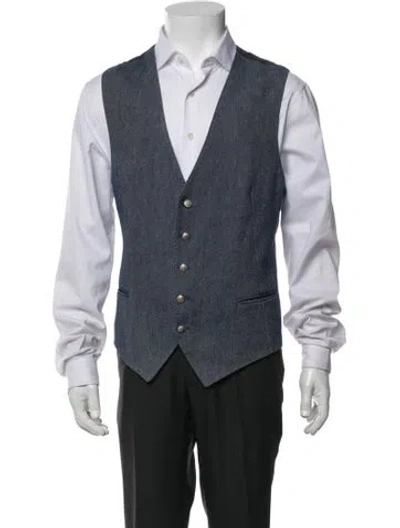 Pre-owned Tagliatore Vest In Blue