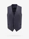 Tagliatore Virgin Wool Vest In Blue