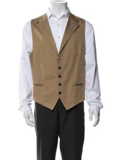 Pre-owned Tagliatore Vest In Brown