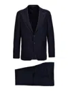 Tagliatore Notch Lapel Single Breasted Suit Dress In Blue