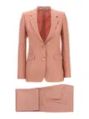 Tagliatore Parisian Single-breasted Suit Flap Pockets In Pink