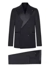 Tagliatore Double Breasted Wool Suit With Silk Inserts