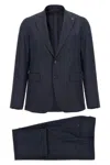 Tagliatore 'vesuvio' Single Breasted Suit With Notched Lapel In Blue