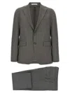 Tagliatore Plain Weave Tailored Suit In Gray
