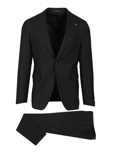 Tagliatore Vesuvio Lancia Nero 54 Lana 44 Polies 2 Elastan Dresses Black