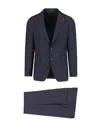 Tagliatore Vesuvio Single-breasted Suit In Blue Virgin Wool In Blue