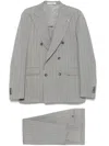 Tagliatore Vesuvio Suit With Double-breasted Design And Chest Pocket In Grey