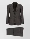 Tagliatore Micro Houndstooth Pattern Wool Suit With Blazer And Tailored Pants In Gray