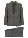 Tagliatore Plain Weave Tailored Suit In Gray