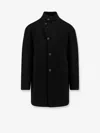 Tagliatore Virgin Wool And Cashmere Coat In Black