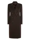 Tagliatore Double-breasted Wool-cashmere Blend Coat In Brown