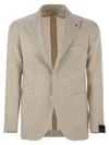 Tagliatore Men's Virgin Wool Blend Jacket In Cream