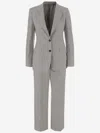 Tagliatore Virgin Wool And Silk Complete In Grey