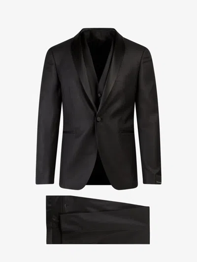 TAGLIATORE VIRGIN WOOL AND SILK TROUSER WITH VEST