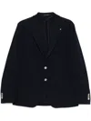 Tagliatore Navy Blue Jacket With English Rear Vents In 蓝色