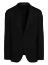 Tagliatore Wool Single Breasted Jacket In Black