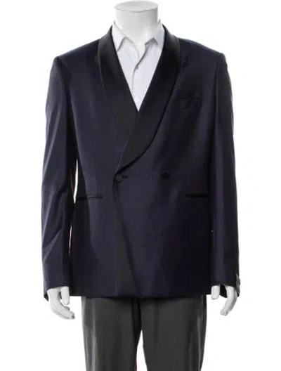Pre-owned Tagliatore Virgin Wool Blazer In Blue