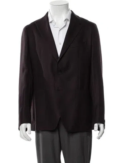 Pre-owned Tagliatore Virgin Wool Blazer In Burgundy