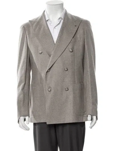 Pre-owned Tagliatore Virgin Wool Blazer In Gray