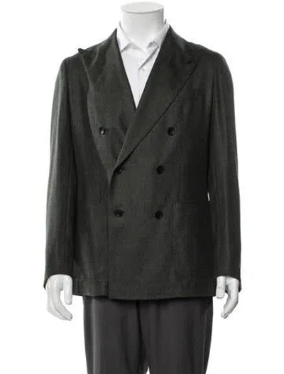 Pre-owned Tagliatore Virgin Wool Blazer In Green