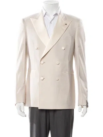 Pre-owned Tagliatore Virgin Wool Blazer In Neutral